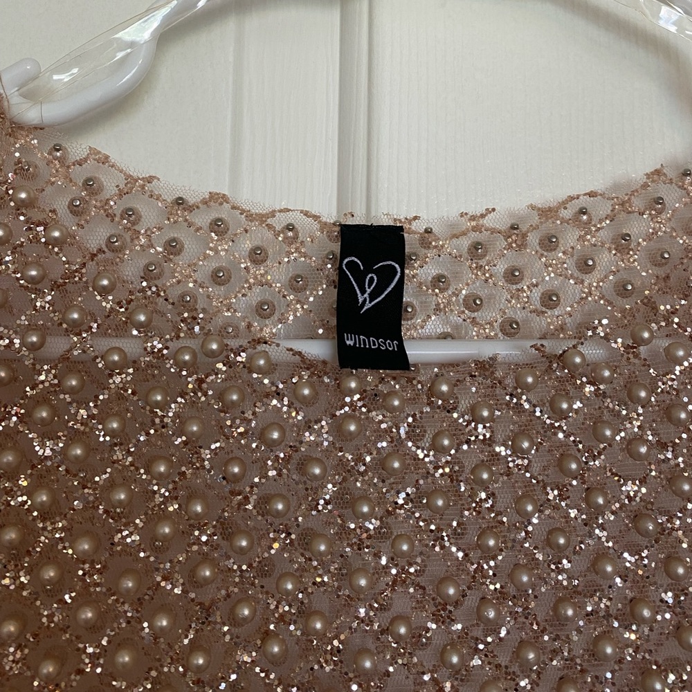 Windsor Mesh Bedazzled Top
